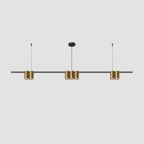 DK4063-BK+SG Подвесной светильник ORBIT, IP20, 7xGU10 LED до 15 Вт, черный + сатинированное золото, алюминий в Елабуге - elabuga.ok-mebel.com | фото 2