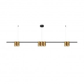 DK4063-BK+SG Подвесной светильник ORBIT, IP20, 7xGU10 LED до 15 Вт, черный + сатинированное золото, алюминий в Елабуге - elabuga.ok-mebel.com | фото 3
