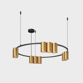 DK4065-BK+SG Подвесной светильник ORBIT , IP20, 10xGU10 LED до 15 Вт, черный + сатинированное золото, алюминий в Елабуге - elabuga.ok-mebel.com | фото 2