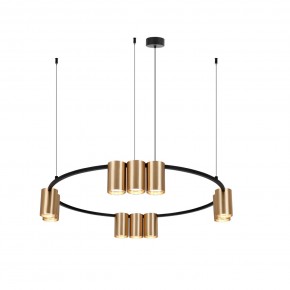 DK4065-BK+SG Подвесной светильник ORBIT , IP20, 10xGU10 LED до 15 Вт, черный + сатинированное золото, алюминий в Елабуге - elabuga.ok-mebel.com | фото 3