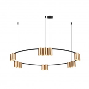 DK4067-BK+SG Подвесной светильник ORBIT, IP20, 15xGU10 LED, до 15 Вт, черный + сатинированное золото, алюминий в Елабуге - elabuga.ok-mebel.com | фото 3