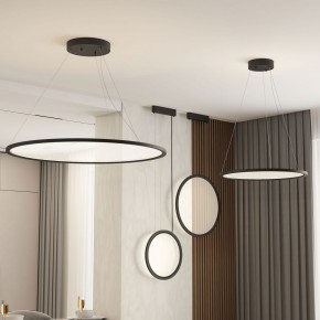 DK6616-BK Подвесной горизонтальный светильник Veil со светодиодом H900 d600 220V 48W 3000-6000K IP20 черный алюминий в Елабуге - elabuga.ok-mebel.com | фото 5
