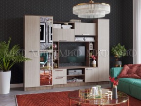 ФЛОРА Стенка (2700) ЛДСП (Ясень шимо светлый/темный) в Елабуге - elabuga.ok-mebel.com | фото