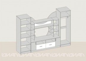 Гостиная Аллегро с 2 шкафами вариант-5 (венге/дуб белфорт) в Елабуге - elabuga.ok-mebel.com | фото 2