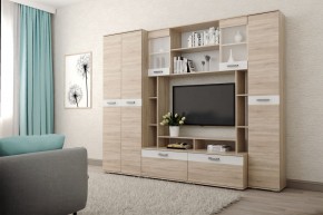 Гостиная Белла (Дуб Сонома/Белый глянец) в Елабуге - elabuga.ok-mebel.com | фото