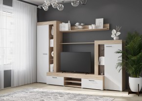 Гостиная Дельта (Сонома/Белый) в Елабуге - elabuga.ok-mebel.com | фото 3