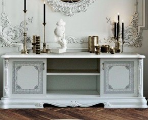 Гостиная Грация (комплект) белый/серебро в Елабуге - elabuga.ok-mebel.com | фото 2