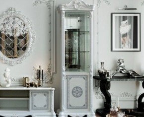 Гостиная Грация (комплект) белый/серебро в Елабуге - elabuga.ok-mebel.com | фото 3