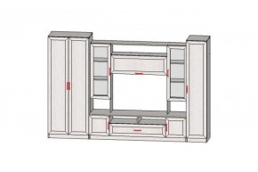 Гостиная ПРАГА-1 Анкор белый в Елабуге - elabuga.ok-mebel.com | фото 2
