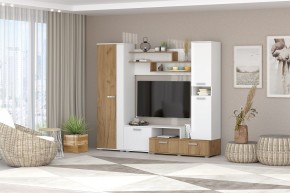 Гостиная Юна (Белый текстурный/Дуб крафт золотой) в Елабуге - elabuga.ok-mebel.com | фото 3