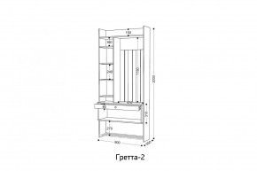 ГРЕТТА Прихожая (дуб сонома/ясень черный) в Елабуге - elabuga.ok-mebel.com | фото 5