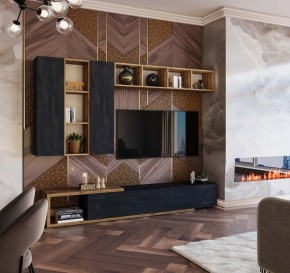 ХЛОЯ Гостиная (Дуб Вотан/Обсидиан) модульная в Елабуге - elabuga.ok-mebel.com | фото 11
