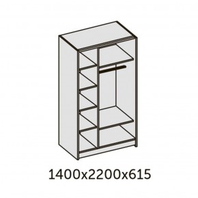 ИННЭС-5 Шкаф-купе 2-х дв. 1400 (1дв. Ф1 - бодега белая, 1дв. Ф2 - зеркало) в Елабуге - elabuga.ok-mebel.com | фото 2