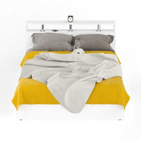 Камелия Кровать 1600, цвет белый, ШхГхВ 163,5х217х78,2 см., сп.м. 1600х2000 мм., без матраса, основание есть в Елабуге - elabuga.ok-mebel.com | фото