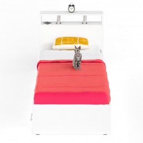 Камелия Кровать с ящиками 0900, цвет белый, ШхГхВ 93,5х217х78,2 см., сп.м. 900х2000 мм., без матраса, основание есть в Елабуге - elabuga.ok-mebel.com | фото 3