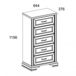 Комод 5S, MONAKO, цвет Сосна винтаж/дуб анкона в Елабуге - elabuga.ok-mebel.com | фото 2