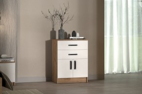 Комод Эконом (Дуб крафт золотой/Белый текстурный) в Елабуге - elabuga.ok-mebel.com | фото 3