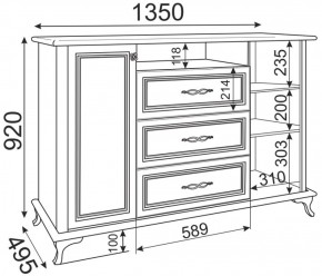 Комод М03 Скарлетт (бодега светлая) в Елабуге - elabuga.ok-mebel.com | фото 2