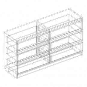 Комод с 6 ящиками 1400 "Бьянко" (Белый лофт) в Елабуге - elabuga.ok-mebel.com | фото 3