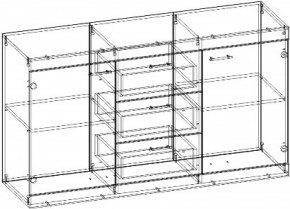 СОНАТА КС-1500 Комод (Дуб сонома/Белый глянец) в Елабуге - elabuga.ok-mebel.com | фото 2