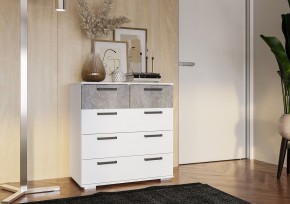 Комод Стандарт-5 NEW (белый/цемент светлый) в Елабуге - elabuga.ok-mebel.com | фото 3