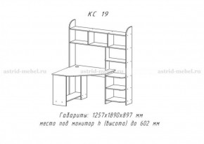 Компьютерный стол №19 (Анкор темный) в Елабуге - elabuga.ok-mebel.com | фото 3