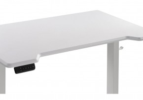 Компьютерный стол Маркос с механизмом подъема 120х75х75 белый / шагрень белая в Елабуге - elabuga.ok-mebel.com | фото 6