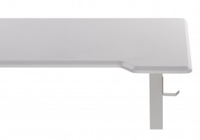 Компьютерный стол Маркос с механизмом подъема 120х75х75 белый / шагрень белая в Елабуге - elabuga.ok-mebel.com | фото 8