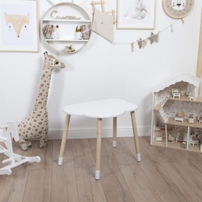Комплект детский стол ОБЛАЧКО и стул ОБЛАЧКО ROLTI Baby (белая столешница/белое сиденье/береза ножки) в Елабуге - elabuga.ok-mebel.com | фото