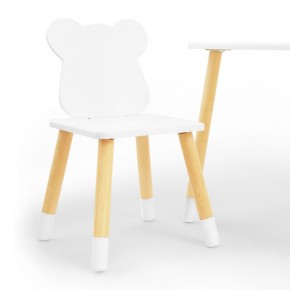 Комплект детской мебели стол и два стула Мишутка (Белый/Белый/Береза) в Елабуге - elabuga.ok-mebel.com | фото