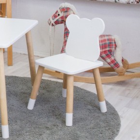 Комплект детской мебели стол и два стула Мишутка (Белый/Белый/Береза) в Елабуге - elabuga.ok-mebel.com | фото 2