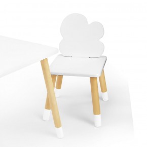 Комплект детской мебели стол и два стула Облачко (Белый/Белый/Береза) в Елабуге - elabuga.ok-mebel.com | фото 1