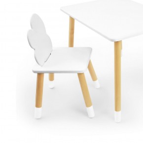 Комплект детской мебели стол и два стула Облачко (Белый/Белый/Береза) в Елабуге - elabuga.ok-mebel.com | фото 2