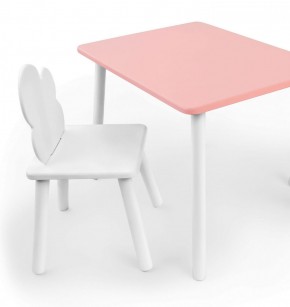 Комплект детской мебели стол и стул Облачко (Розывый/Белый/Белый) в Елабуге - elabuga.ok-mebel.com | фото