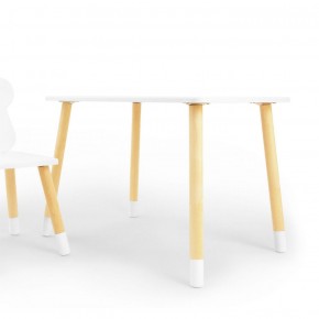Комплект детской мебели стол и стул Звездочка (Белый/Белый/Береза) в Елабуге - elabuga.ok-mebel.com | фото