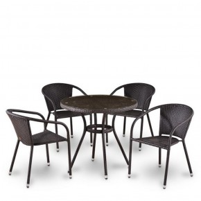 Комплект плетеной мебели T282ANT/Y137C-W53 Brown (4+1) в Елабуге - elabuga.ok-mebel.com | фото 1