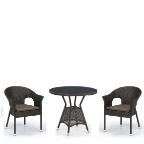 Комплект плетеной мебели T707ANS/Y79-W53 Brown (2+1) в Елабуге - elabuga.ok-mebel.com | фото 1
