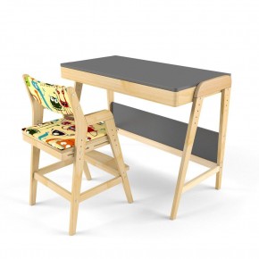 Комплект растущий стол и стул с чехлом 38 попугаев «Вуди» (Серый, Береза, Монстры) в Елабуге - elabuga.ok-mebel.com | фото