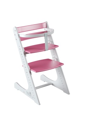Комплект растущий стул и жесткий ограничитель Конёк Горбунёк Комфорт  (Бело-розовый) в Елабуге - elabuga.ok-mebel.com | фото