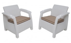 Комплект уличной мебели Yalta Premium Terrace Set (Ялта) белый (+подушки под спину) в Елабуге - elabuga.ok-mebel.com | фото 4