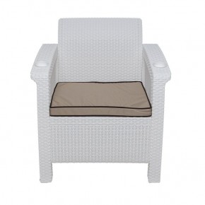 Комплект уличной мебели Yalta Premium Terrace Set (Ялта) белый (+подушки под спину) в Елабуге - elabuga.ok-mebel.com | фото 6