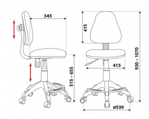 Кресло детское Бюрократ KD-4-F/TW-96-1 оранжевый TW-96-1 в Елабуге - elabuga.ok-mebel.com | фото 3