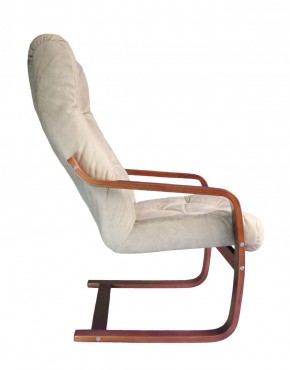 Кресло для отдыха (пружинка) Магнат 102-З-КР замша КРЕМ в Елабуге - elabuga.ok-mebel.com | фото 2