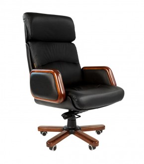 Кресло для руководителя CHAIRMAN 417 (Натуральная кожа) Черное в Елабуге - elabuga.ok-mebel.com | фото