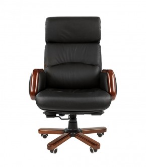 Кресло для руководителя CHAIRMAN 417 (Натуральная кожа) Черное в Елабуге - elabuga.ok-mebel.com | фото 2
