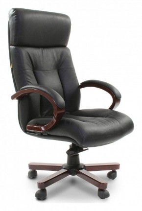Кресло для руководителя Chairman 421 черный/орех темный, черный в Елабуге - elabuga.ok-mebel.com | фото