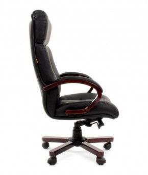 Кресло для руководителя CHAIRMAN  421 (Натуральная кожа) Черное в Елабуге - elabuga.ok-mebel.com | фото 3