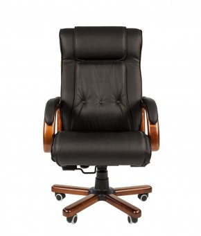 Кресло для руководителя CHAIRMAN  653 (Кожа) Черное в Елабуге - elabuga.ok-mebel.com | фото 2