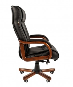 Кресло для руководителя CHAIRMAN  653 (Кожа) Черное в Елабуге - elabuga.ok-mebel.com | фото 3