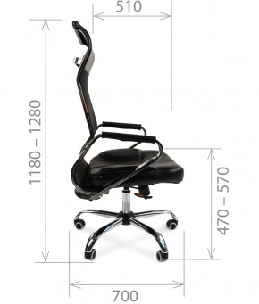 Кресло для руководителя CHAIRMAN 700 (Сетка) Черное в Елабуге - elabuga.ok-mebel.com | фото 5